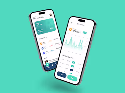 Cryptocurrency Trading Mobile App Design
