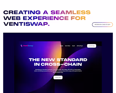 VENTISWAP - Redesigning web experience :: Behance