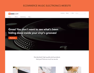 E-commerce Music Electronics Website