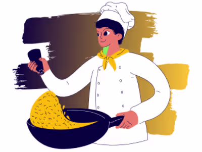 Vector Illustrations for a HyperLocal Food Delivery App