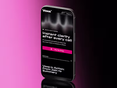 AI SaaS Website Design & Brand Identity for Meeting Assistant