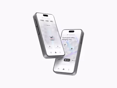 I designed an automotive app concept that turns charging sto...