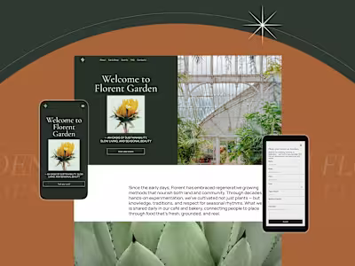 Florent — Framer Website Template for Natural Spaces
