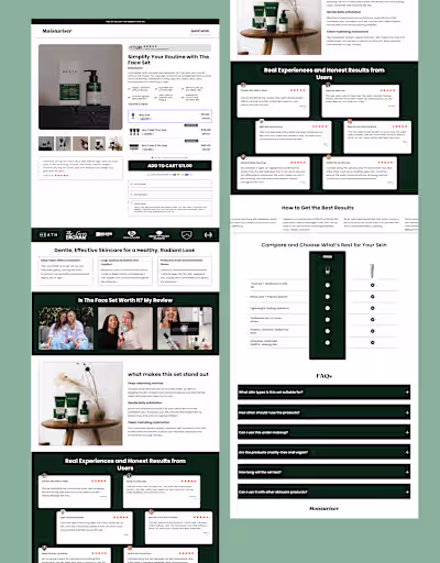 Completed a professional, conversion focused product page fo...