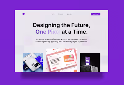 Portfolio Landing Page Design Concept