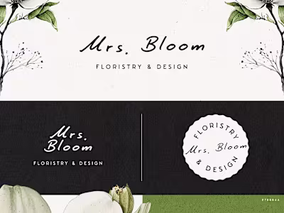 Mrs. Bloom Floristry & Design Minimalist Brandboard