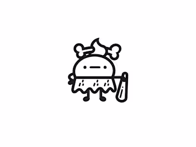 Little caveman logo for sale Exclusive logo design by Anh Do...