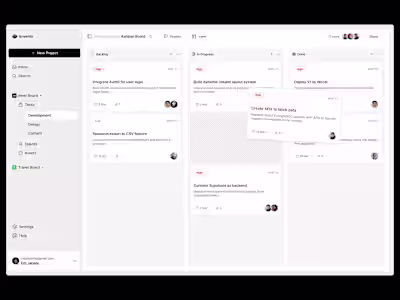 Kanban Board Development with Next.js and Supabase