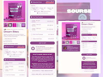 CRO  Shopify Product Page for Dream Bites