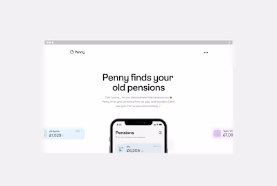 Brand identity for a Google-backed pensions disruptor Penny