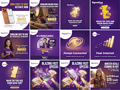 Social Media Creative Design for Signal One