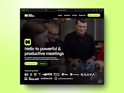 Redesign of the Epicmeets website