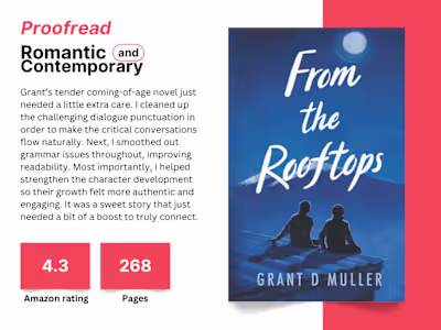 Proofread: Romantic contemporary novel