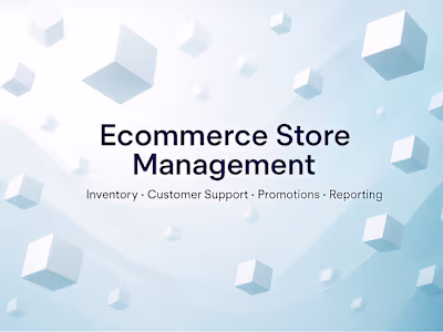 Complete Ecommerce Store Management A clean and professional...