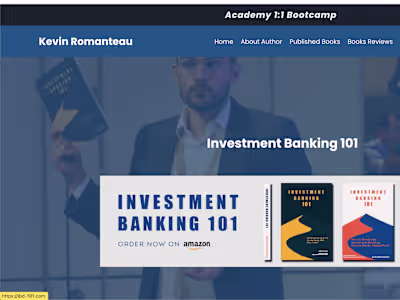 WordPress website for a Ebook write author in investment banking