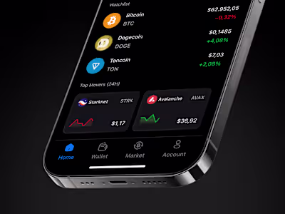 Kripset Crypto Exchange - Mobile App Design