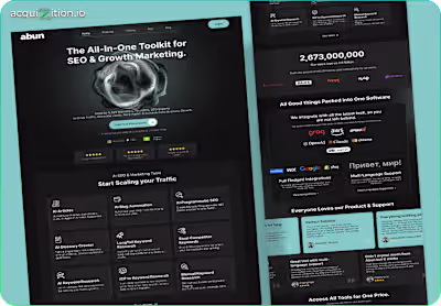 Abun – Webflow SaaS Website The Brief Abun needed a bold Saa...