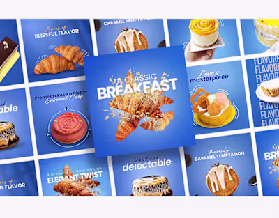 Social Media Posts For Bakery Products.
