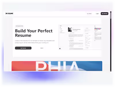 Ink Resume:Mordern Website 