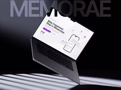 Memorae AI Hero Section Redesign