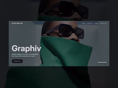 Graphiv: Modern Portfolio Website for A Graphic Designer