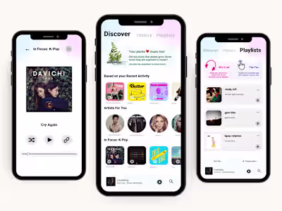 UI/UX Design for a Music Streaming app