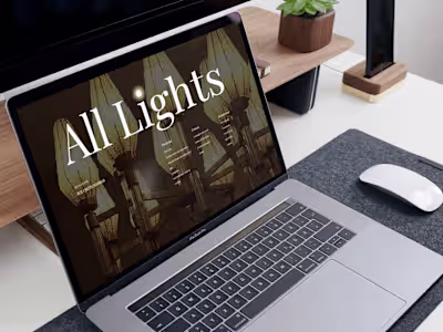 Online store for Lighting Shop