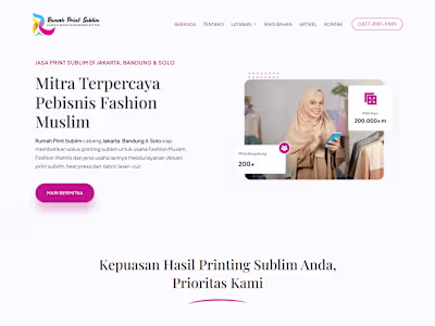 Rumah Print Sublim Website Design