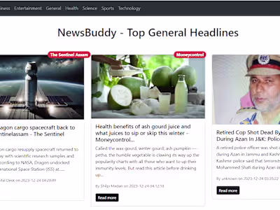 NewsBuddy - A news app in react js