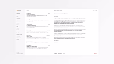 Native iOS/macOS email app design