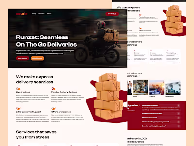 RunZet Landing page (Delivery website)