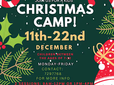 Christmas summer camp flyer