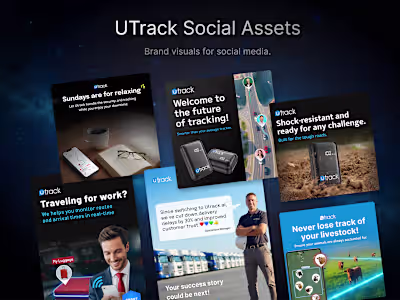 Social Media Visual Design for UTrack, Tracki, and PetABCs