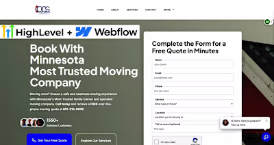 Movers Pro - GHL + Webflow Design/Development