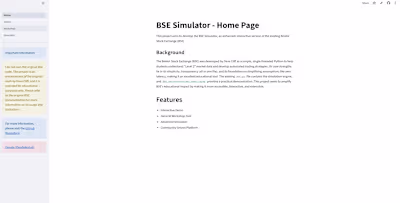 BSE Simulator