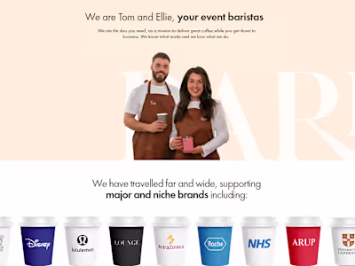 Your Baristas Framer + React Website