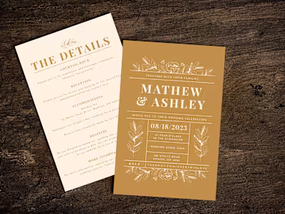 Wedding Stationary — Knight Owl Studio