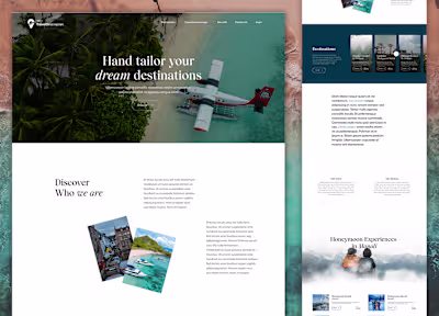 Travel Destination Website :: Behance