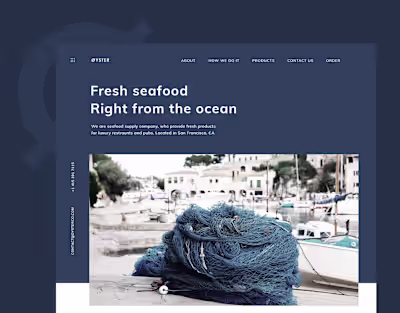 Øyster - Seafood Supplier Company | Website Design