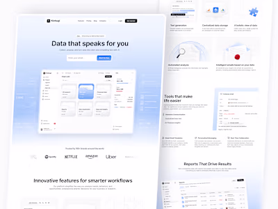 Landing Page for an AI-Powered Research Dashboard