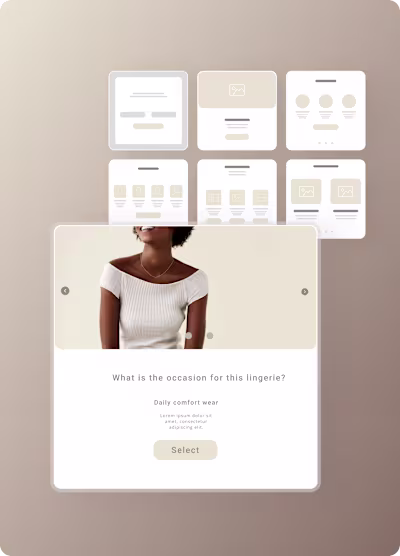 Lingerie brand web-app feature