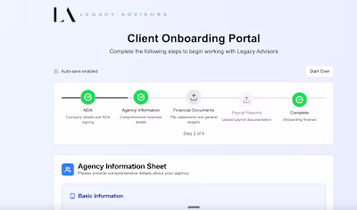 Built an AI enhanced onboarding portal Vercel infrastructure...