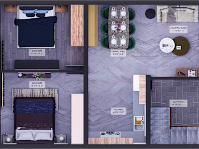 Floor Plan 3d Render