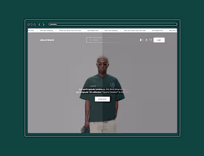 About:Blank - E-commerce Website Redesign 