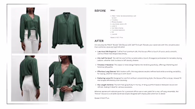 Product Descriptions for Luxury Department Store