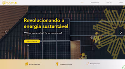 Criação de Conteúdo e Estruturação de Site para Voltyun