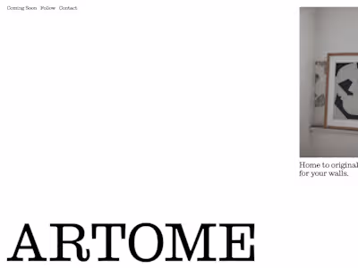 Artome Framer Website Development