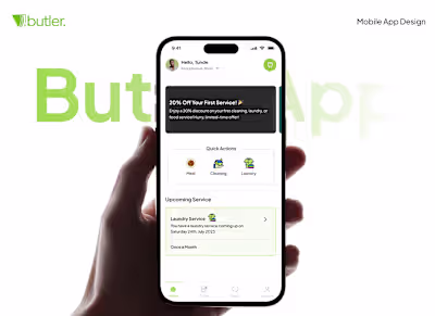 Butler - Lifestyle Services Mobile App Design