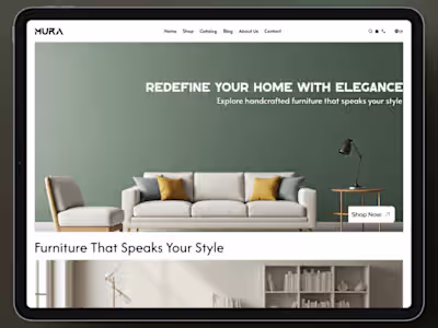 Mura - Furniture Ecommerce Website UI UX Design