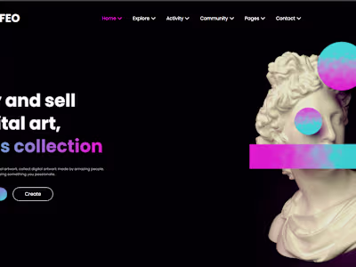 NFTsFeo - NFT Showcasing Website (Design & Development) 